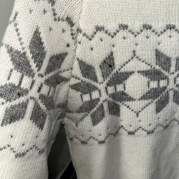 Woolrich Sweater Fair Isle Snowflake Long Sleeve Small  Wool Blend  Buttons - Picture 6 of 13